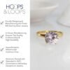 Hoops & Loops 925 Sterling Silver 1.0-3.0 Carats Round Brill...