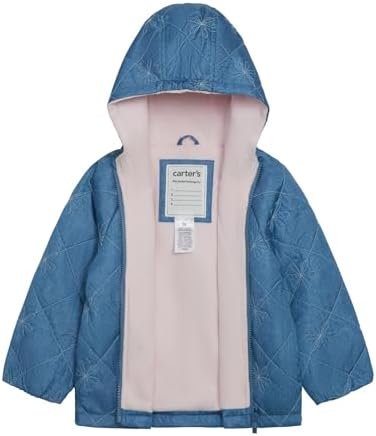 Carter's Girls' Daisy Diamond Quilted Midweight Jacket with ...
