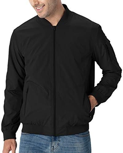 TBMPOY Men's Lightweight Bomber Jackets Light Track Jackets ...