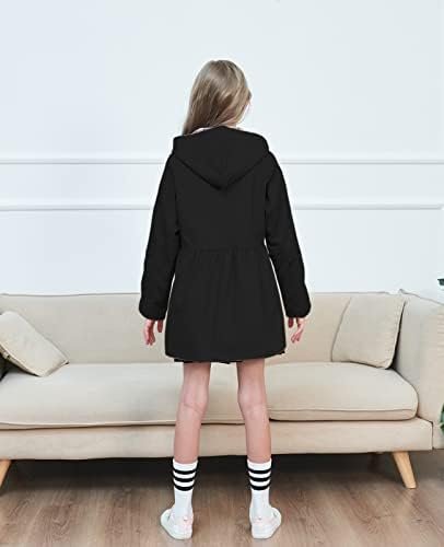 BINPAW Girl's Hooded Trench Coat