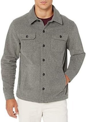 Amazon Essentials Men's Long-Sleeve Polar Fleece Shirt Jacke... Amazon Essentials Men's Long-Sleeve Polar Fleece Shirt Jacke...