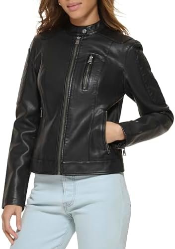 Levi's Women's Faux Leather Motocross Racer Jacket (Standard...