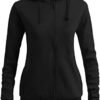 CLOVERY Women's Casual Zip-up Hoodie Basic Long Sleeve Hoodi...