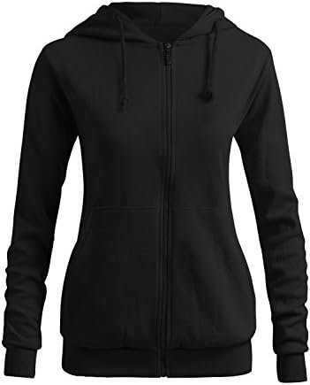 CLOVERY Women's Casual Zip-up Hoodie Basic Long Sleeve Hoodi...