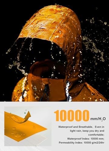 Rain Jacket Women Waterproof Long Lightweight Raincoat Hoode...