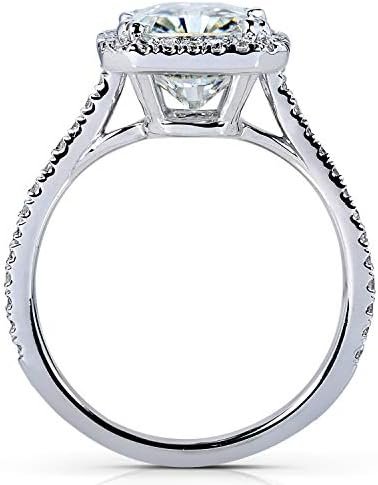 Kobelli Radiant-cut Moissanite Bridal Set 3 3/8 CTW 14k Whit...