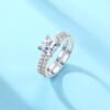 2CT Cushion Cut Engagement Rings for Women Fake Wedding Ring...