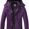 ELLSWOS Womens Winter Coats Waterproof Ski Jacket Warm Snow ...