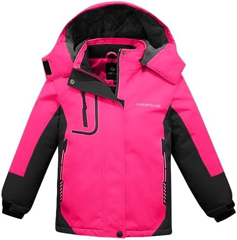 FARVALUE Girls Waterproof Ski Jacket Windproof Winter Coat W...