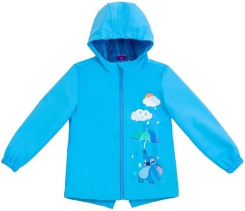 Disney Junior Girls Zip Up Waterproof Rain Jacket Toddler to...