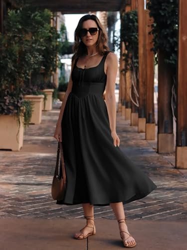 Women's Floral Corset Dress 2025 Summer Sleeveless A Line Bu...