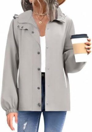 Zeagoo Women's Waterproof Rain Jacket With Hood - Lightweigh... Zeagoo Women's Waterproof Rain Jacket With Hood - Lightweigh...