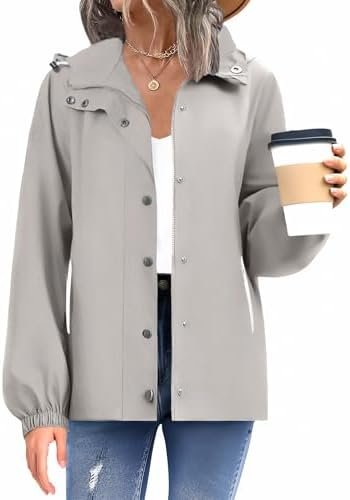 Zeagoo Women's Waterproof Rain Jacket With Hood - Lightweigh...