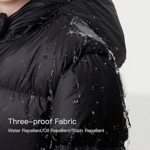 marc & janie Girls Long Sleeve Mid-Length Hooded Down Jacket...