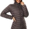 ANOTHER CHOICE Women Puffer Jacket Hooded Warm Lightweight P...