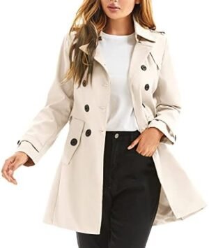 Women's Waterproof Trench Coat Double-Breasted Classic Lapel... Women's Waterproof Trench Coat Double-Breasted Classic Lapel...