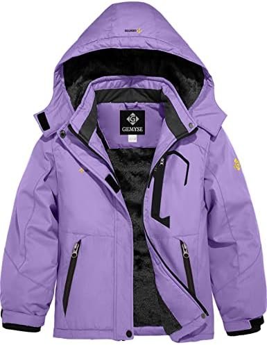 GEMYSE Girl's Waterproof Ski Snow Jacket Fleece Windproof Wi...