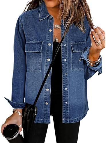 luvamia 2025 Spring Jean Jackets for Women Fashion Oversized...