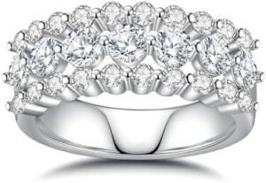 Moissanite Wedding Band for Women D Color VVS1 Moissanite Et... Moissanite Wedding Band for Women D Color VVS1 Moissanite Et...