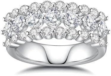 Moissanite Wedding Band for Women D Color VVS1 Moissanite Et...