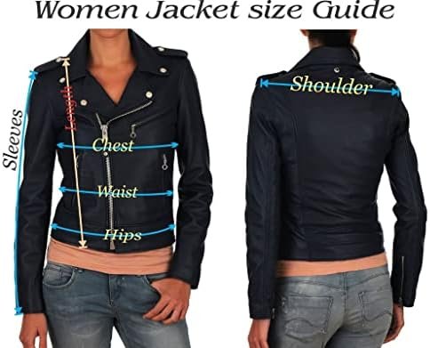 NFS Real Leather Women Stylish Biker Outerwear Jacket With B...