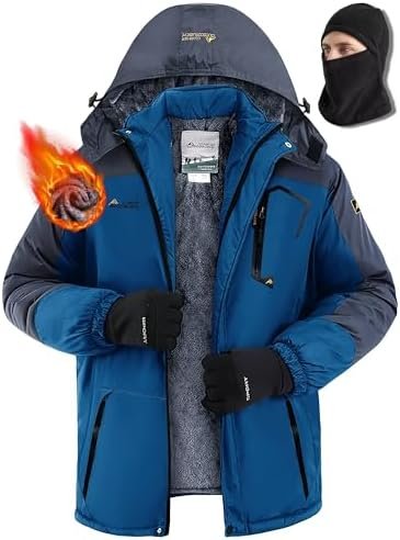 Men's Winter Coats,Fleece-Lined,With Fleece Balaclava,Waterp...