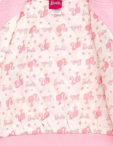 Barbie Girls French Terry Varsity Bomber Jacket Little Kid t...