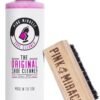 Pink Miracle Shoe Cleaner Kit with Bottle and Brush For Fabr...