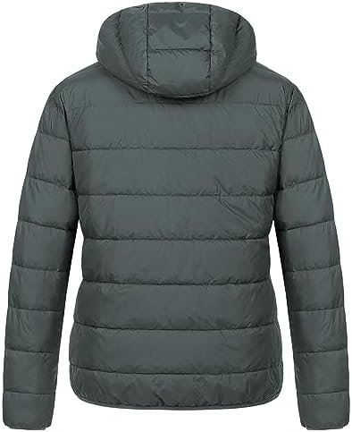 Chrisuno Women's Plus Size Lightweight Puffer Jacket Packabl...