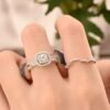 SHELOVES Wedding Rings Set for Women Round White Cz Engageme...