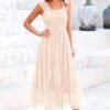 PRETTYGARDEN Women's Summer Midi Tulle Dress Sleeveless Smoc...