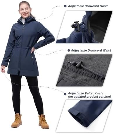 Outdoor Ventures Women's Softshell Jacket with Removable Hoo...