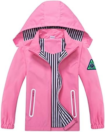 Waterproof Hooded Jacket for Boys Girls,Kids Raincoats Outdo...