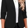 LookbookStore Blazers for Women Suit Jackets Dressy 3/4 Slee...