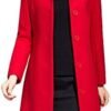 Jenkoon Women's Wool Trench Coat Winter Long Thick Overcoat ...