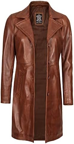 fjackets Lambskin Leather 3/4 Coat - A Fusion of Timeless fjackets Lambskin Leather 3/4 Coat - A Fusion of Timeless St...