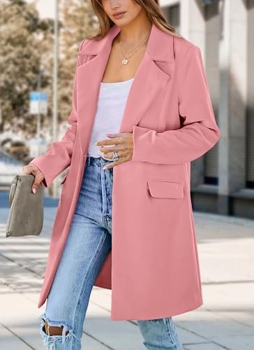 PRETTYGARDEN Women's 2025 Spring Fall Long Blazer Jackets Lo...