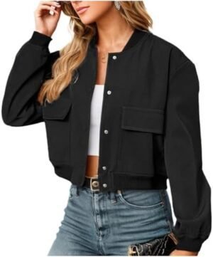 YSW Womens Cropped Bomber Jacket Baseball Varsity Jacket Cas... YSW Womens Cropped Bomber Jacket Baseball Varsity Jacket Cas...