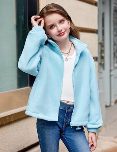 Arshiner Girls Zip Up Fleece Jacket Fall Winter Sherpa Sweat...