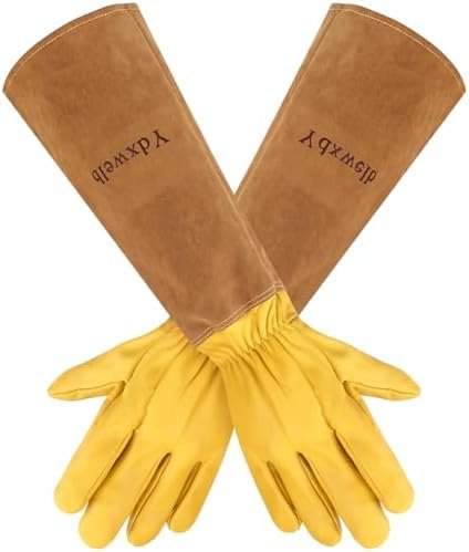 Rose Pruning Garden Gloves for Men/Women,Thorn Proof Heavy D...
