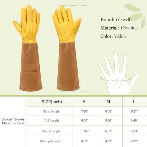 Rose Pruning Garden Gloves for Men/Women,Thorn Proof Heavy D...