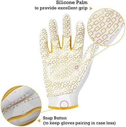 HANDLANDY Bundle - 2 Pairs of Youth Football Gloves, Sticky ...