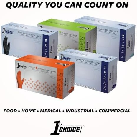 1st Choice Nitrile Gloves, Black Gloves Disposable Latex Fre...