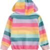 RETSUGO Girls Zip Up Hoodie Jacket Toddler Unicorn Rainbow S...