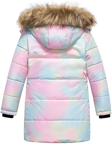 CREATMO US Girl's Winter Fleece Lined Long Parka Puffer Coat...