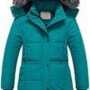 Chrisuno Girl's Long Parka Warm Winter Coat Water Resistant ...