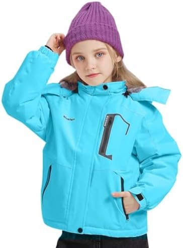 WICKHAM Girl's Waterproof Ski Jacket Winter Warm Fleece Line...