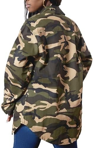 sexycherry Denim Jacket for Women Long Sleeve Classic Trucke...