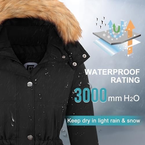 Garemcy Women's Winter Coat Water Resistant Long Puffer Jack...