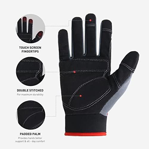 HANDLANDY Work Gloves for Men & Women, Utility Mechanic Work...